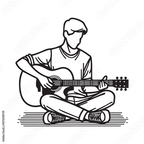 Young Musician with Guitar