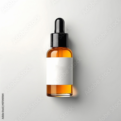 Blank Serum cosmetic oil dropper bottle mockup skincare facial fluid pipette bottle front view