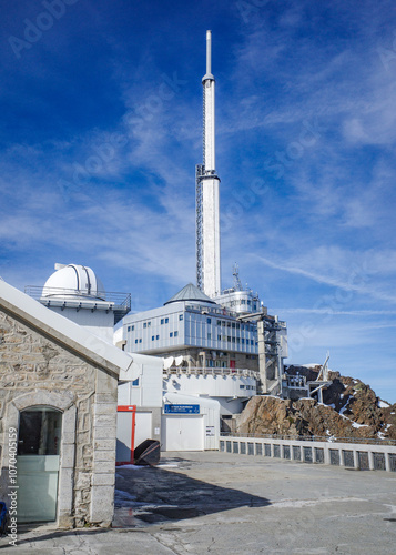 Pic du Midi, France - 2 Nov, 2024: Views of the French Pyrenees mountains from the Pic du Midi Observatory photo