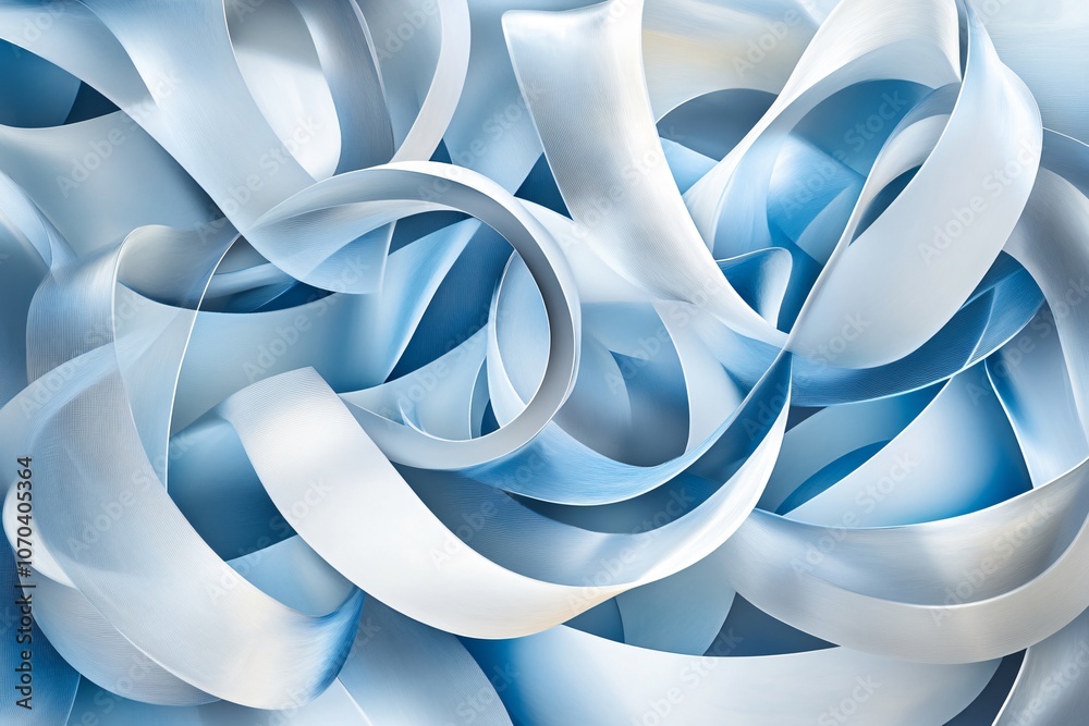 Fototapeta premium Abstract 3D Design with Interlocking Geometric Shapes