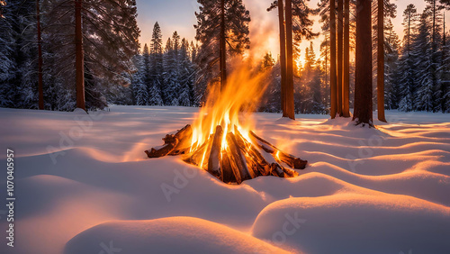 A BEAUTIFUL SNOWMAN IN THE MOUNTAINS 3  photo