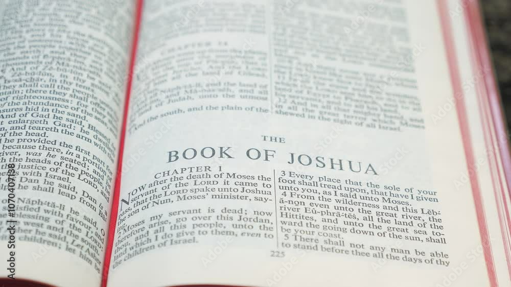 Book of Joshua chapter of Holy Bible book Book of Joshua chapter of Holy Bible book