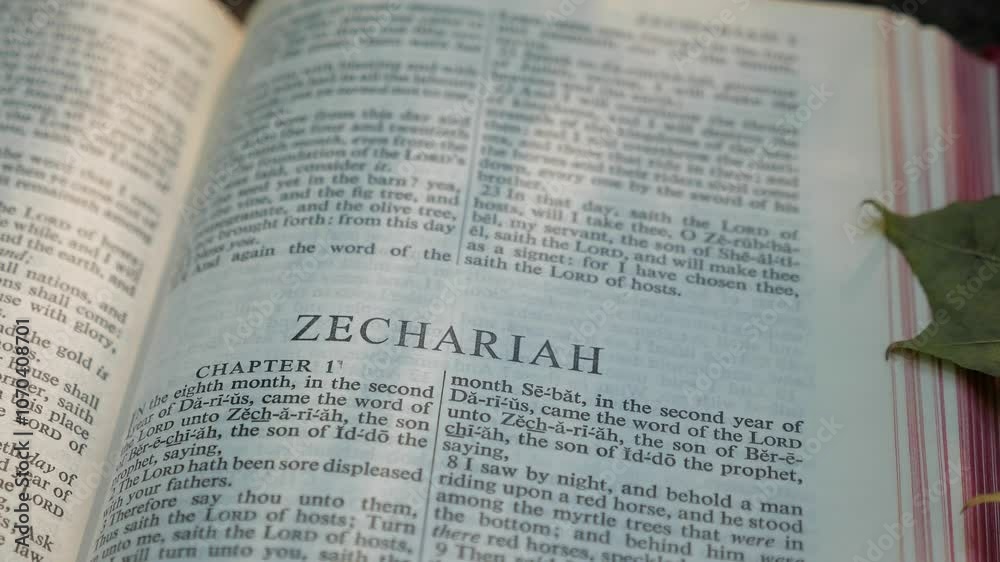 Zechariah, chapter of Holy Bible book Zechariah, chapter of Holy Bible book