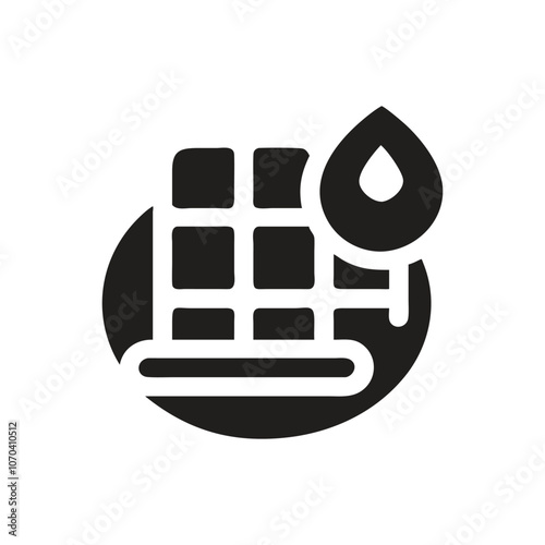 Waffles with a drop of syrup icon