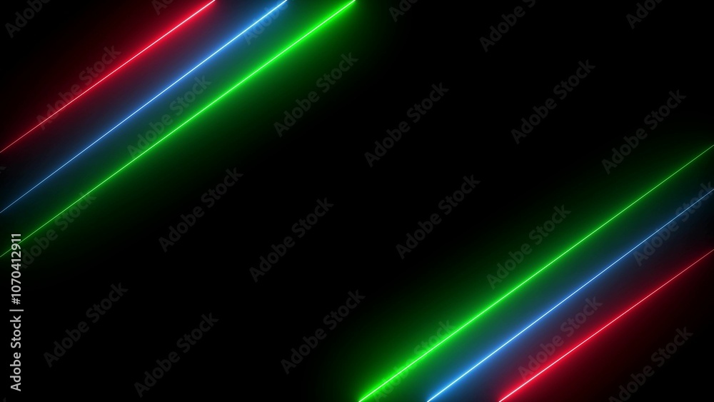 4k abstract Straight neon lines on black background 4k abstract Straight neon lines on black background