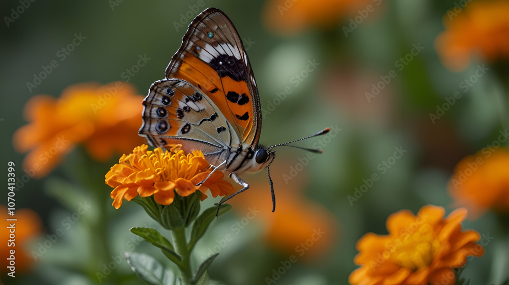 Obraz premium butterfly on flower