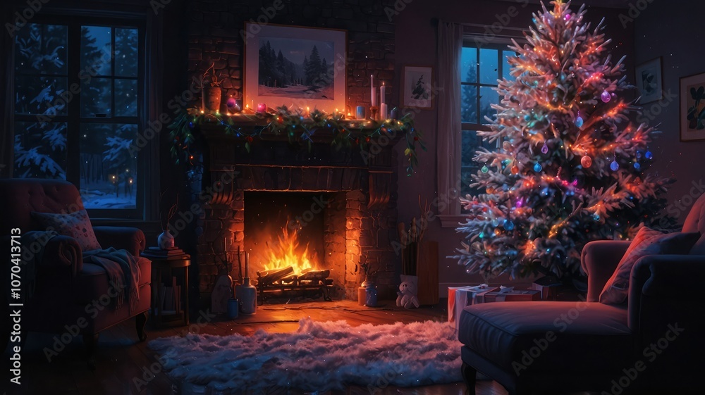 Enter a winter wonderland where every holiday accent and sparkling light has been meticulously photographed and given a lifelike touch. Enter a winter wonderland where every holiday accent and sparkling light has been meticulously photographed and given a lifelike touch.