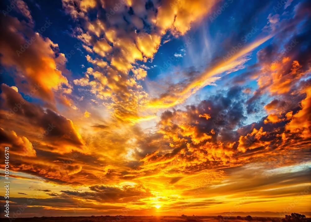 Fototapeta premium Captivating sunset hues, a macro lens captures the golden hour's magic.