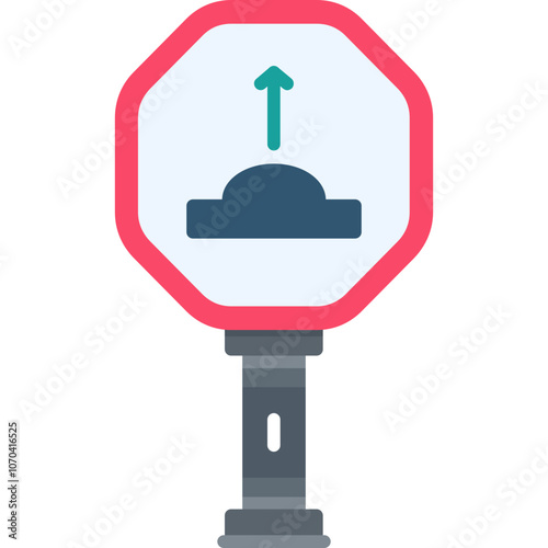 Speed Hump Sign Icon