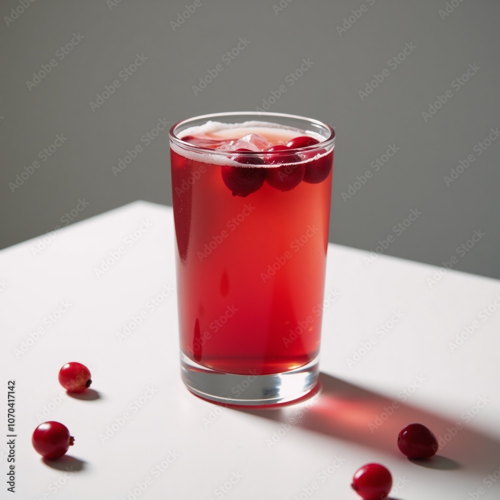 custom made wallpaper toronto digitalStunning 4K depiction non-alcoholic red cocktail garnished with red pomegranate berries