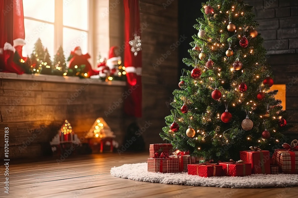 Christmas Tree with Decorations with generative ai Christmas Tree with Decorations with generative ai