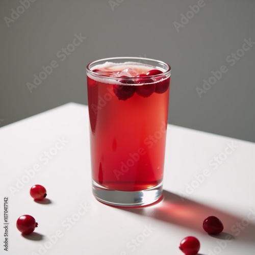 Wallpaper Mural Stunning 4K depiction non-alcoholic red cocktail garnished with red pomegranate berries Torontodigital.ca