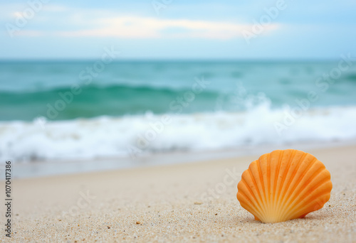 Seashell on beach