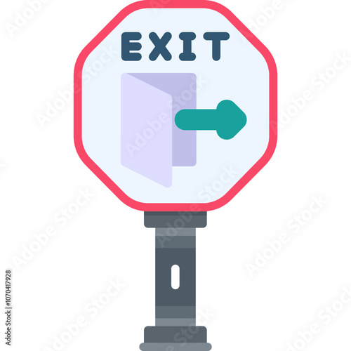 Exit Number Sign Icon