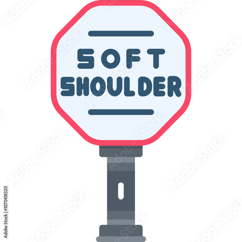 Soft Shoulder Sign Icon