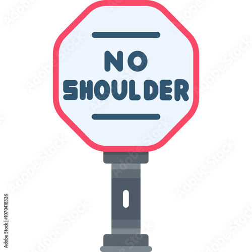 No Shoulder Sign Icon