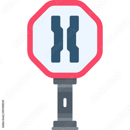 Narrow Shoulder Sign Icon