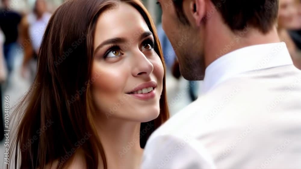A couple in love looks at each other.Video. A couple in love looks at each other.Video.