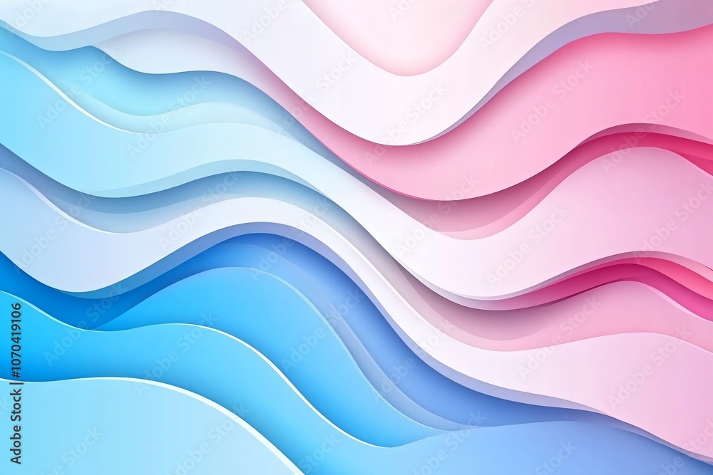 Fototapeta premium Fluid Blue and Pink Gradients with Wavy Patterns