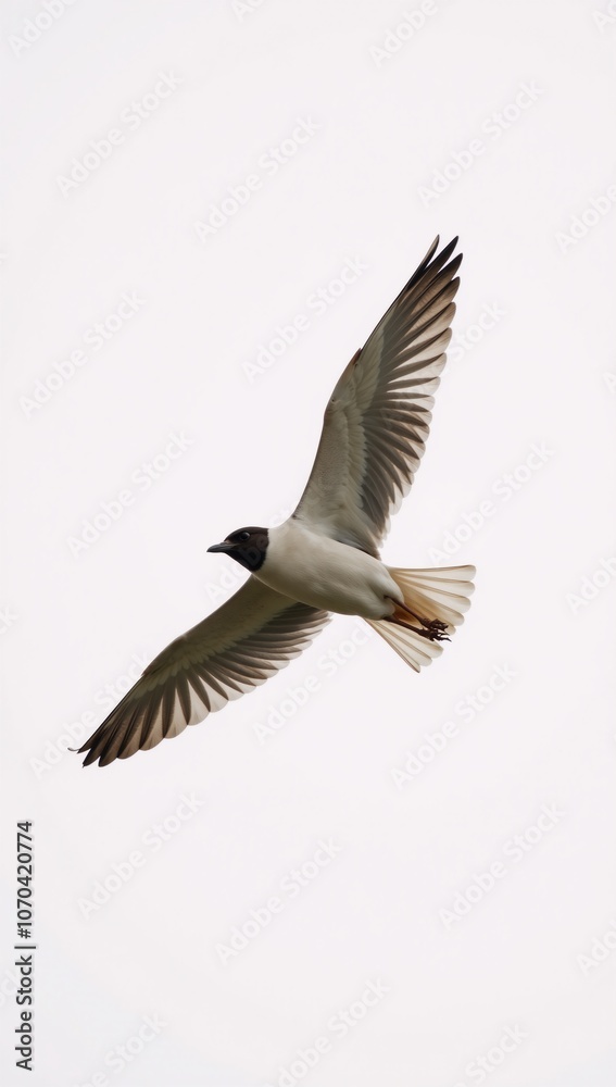 Obraz premium Flying creature on white background with no shadows