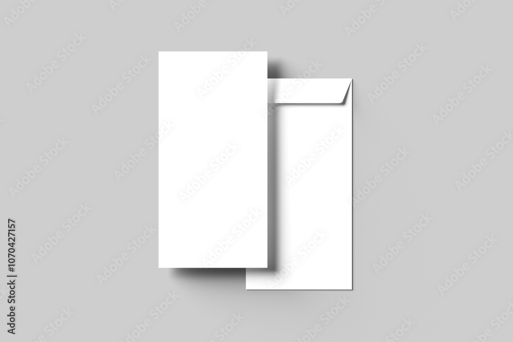 Vertical Card with Envelope Mockup Vertical Card with Envelope Mockup