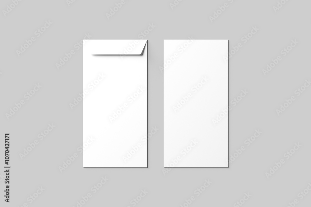 Vertical Card with Envelope Mockup Vertical Card with Envelope Mockup