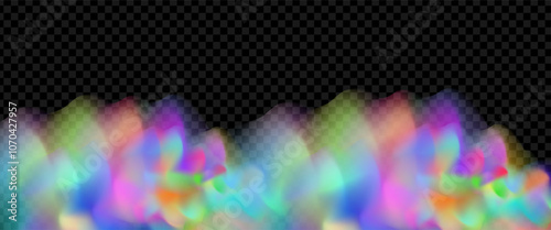 Background of an explosion of colorful smoke clouds.Multicolor fog with blue and yellow particles.Explosions of color powder.