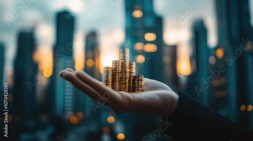 Real estate investment can contribute to community development, urban regeneration, and economic growth and a hand holding a real estate