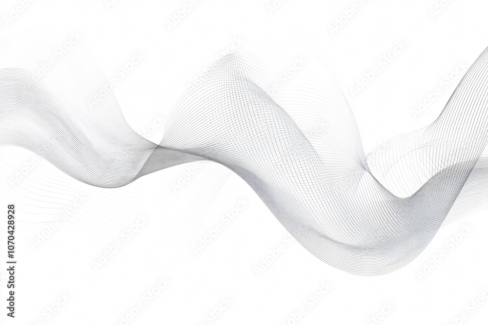 Fototapeta premium Minimalist Fluid Lines in Monochrome Design
