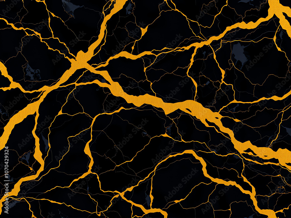 A luxurious black and gold marble pattern featuring intricate cracks and elegant swirls. A luxurious black and gold marble pattern featuring intricate cracks and elegant swirls.