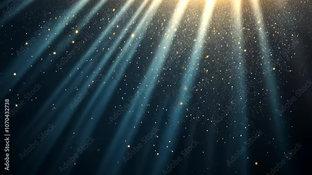 Abstract Background with Light Rays and Dust Particles, sparkle, glow, shine, glitter, bokeh