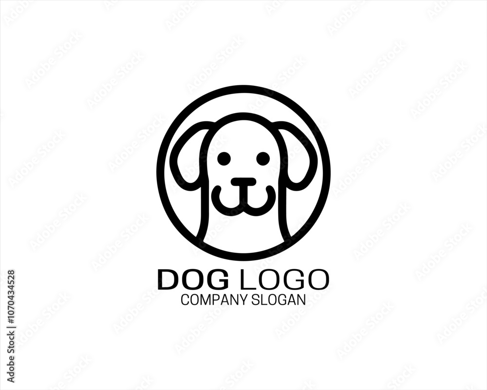 Obraz premium dog logo vector