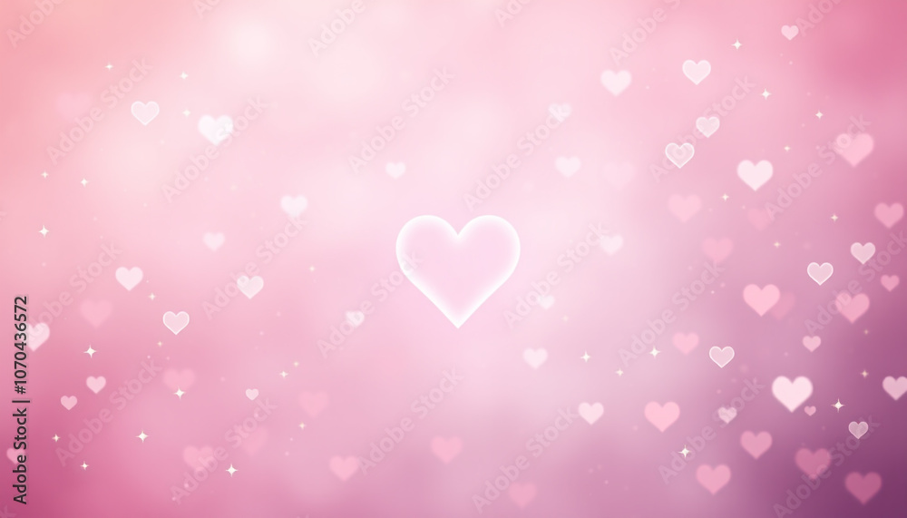 Valentine's Day Heart Love Background Vector Illustration for Card Design