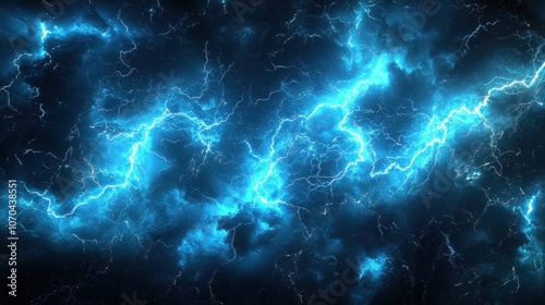 Wallpaper Mural Abstract blue lightning strikes on a dark background. (1) Torontodigital.ca