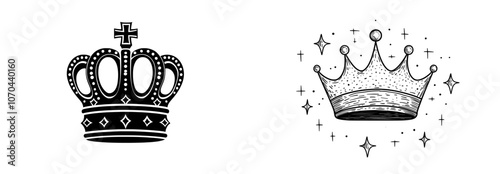 An illustration of the king's crown isolated on white