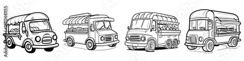 Street food icon related to the Food Truck theme. Useful for contemporary design, app development, and web development.