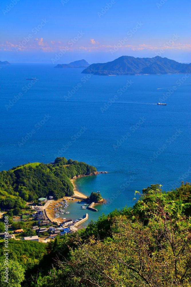 Obraz premium 高見山展望台から眺望（広島県・尾道市）