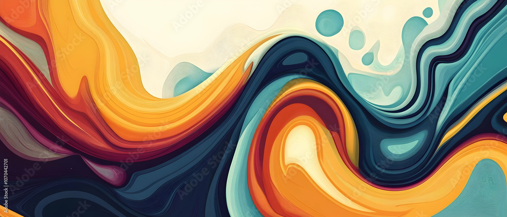 Obraz premium Abstract colorful liquid background with swirling patterns.