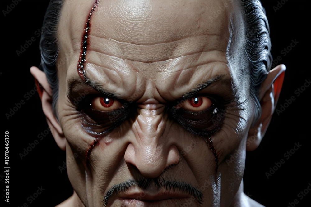 Fototapeta premium a lord of darkness and evil with very smooth features, light, fantasy