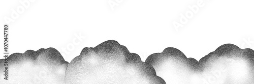 A wave of black dots with a sandy texture. An abstract, grainy background featuring a noisy gradient pattern.