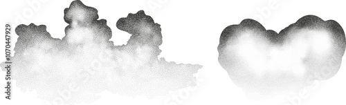 A wave of black dots with a sandy texture. An abstract, grainy background featuring a noisy gradient pattern.
