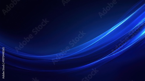 Abstract blue wave design on a dark background.