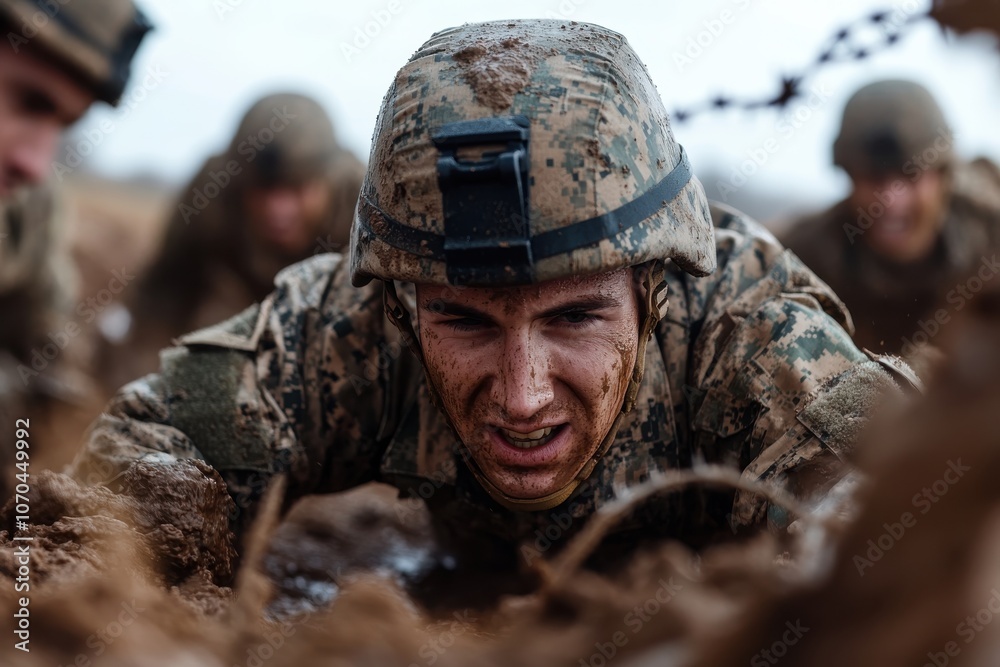 In a vivid display of military skill and teamwork, soldiers work together during a rigorous training exercise, emphasizing unity and determination in adverse conditions. In a vivid display of military skill and teamwork, soldiers work together during a rigorous training exercise, emphasizing unity and determination in adverse conditions.