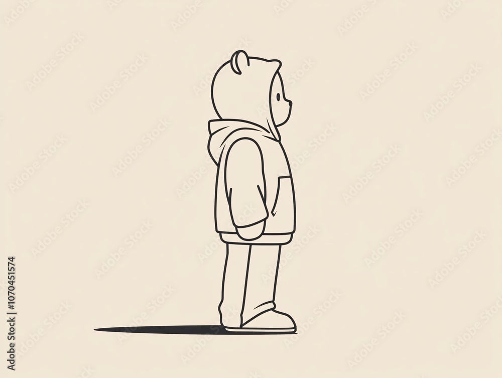 Bearbrick Figure in Oversized Hoodie and Pants Bearbrick Figure in Oversized Hoodie and Pants