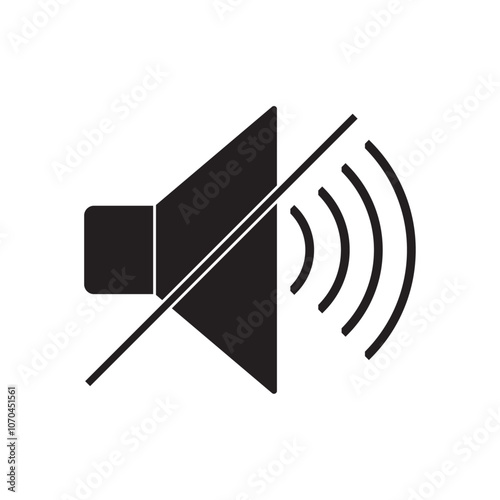 mute speaker volume flat icon vector