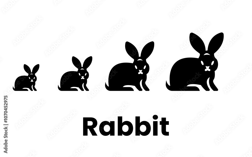 Fototapeta premium Vector rabbit logo design template