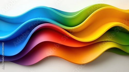 Abstract colorful wavy background with blue, green, red, orange and purple color.