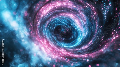 Abstract Cosmic Swirl in Vibrant Colors