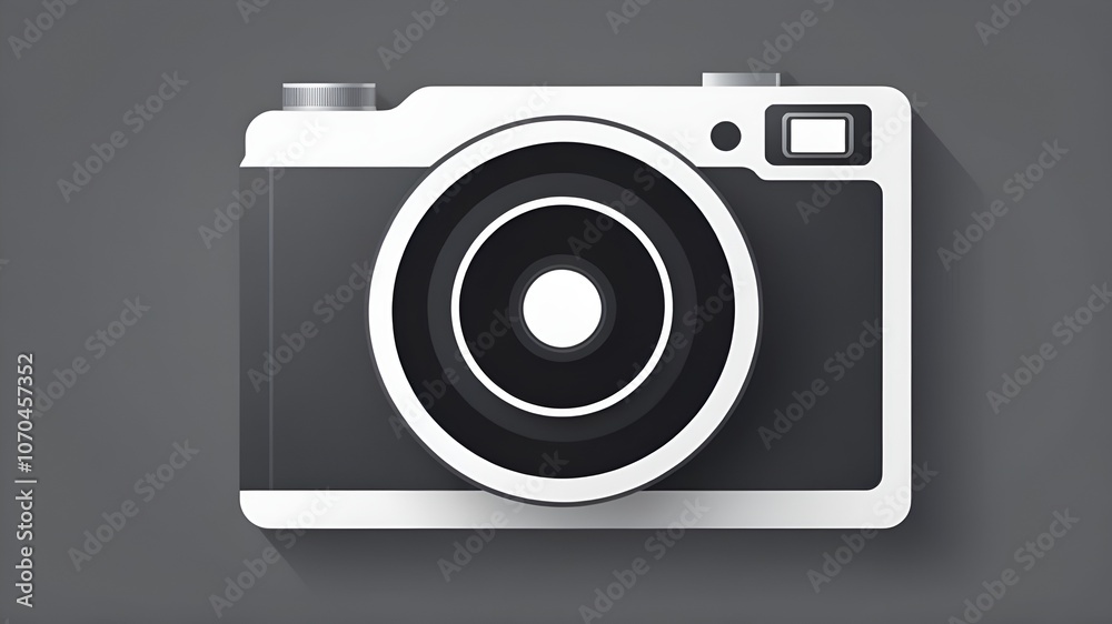 minimalist camera icon with simple geometric shapes, photography, videography logo minimalist camera icon with simple geometric shapes, photography, videography logo