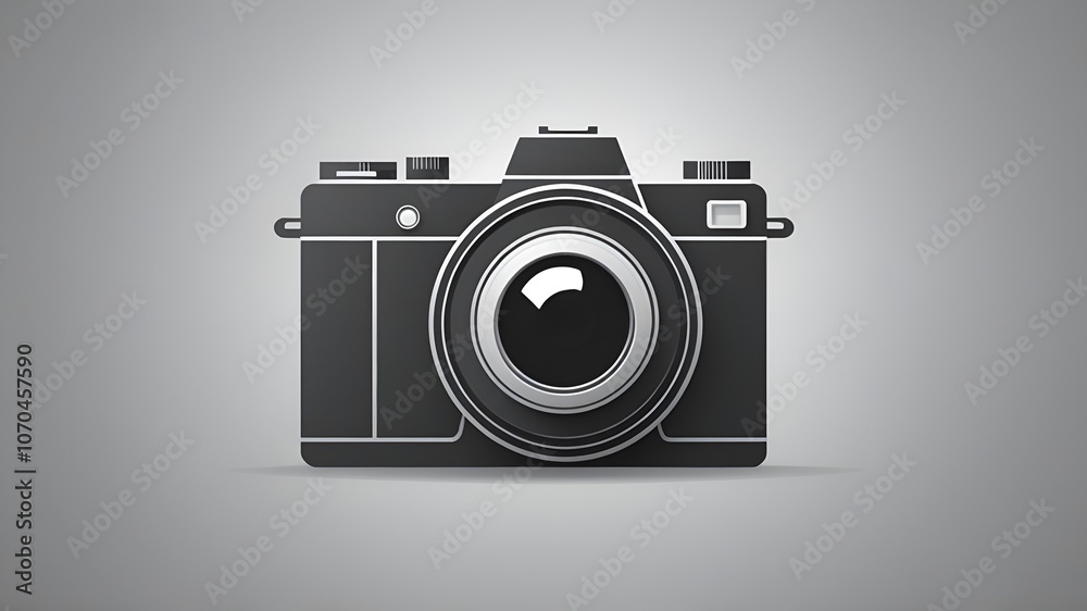 minimalist camera icon with simple geometric shapes, photography, videography logo minimalist camera icon with simple geometric shapes, photography, videography logo